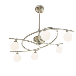 Lotto 6-Light Pendant Lamp Satin Nickel