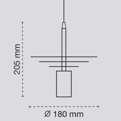 Saturno Pendant Lamp Holder Graphite