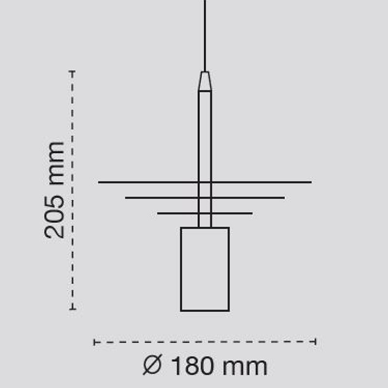 Saturno Pendant Lamp Holder Graphite