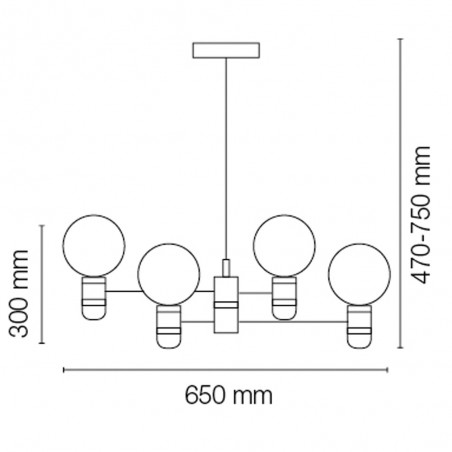 Miyako 4-Light Pendant Lamp Antique Brass