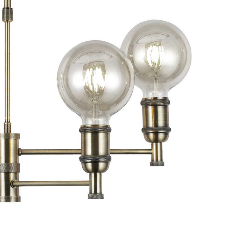 Miyako 4-Light Pendant Lamp Antique Brass