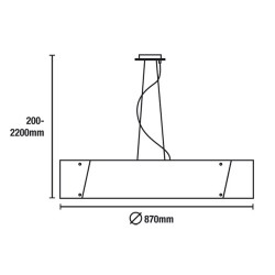 Argus Pendant Light Black 87cm