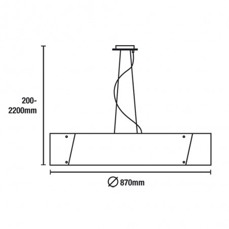 Argus Pendant Light Black 87cm