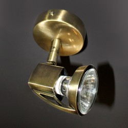 Arco Single Spotlight Brushed Brass