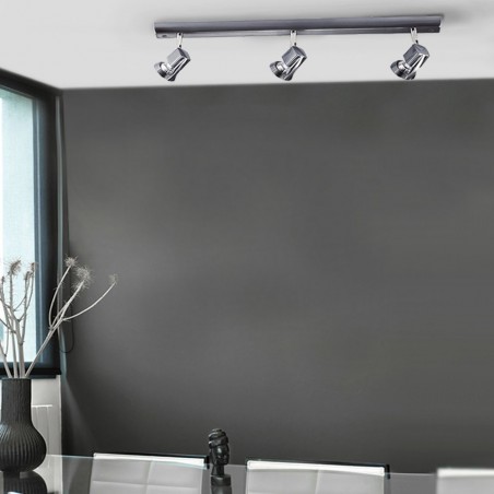 Arco 3-Light Ceiling Bar Light Satin Nickel