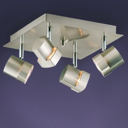 Moka 4-Light Flush Mount Satin Nickel