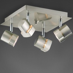 Moka 4-Light Flush Mount Satin Nickel