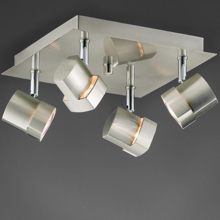 Moka 4-Light Flush Mount Satin Nickel