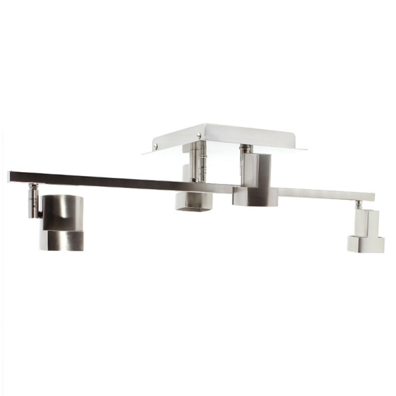 Moka 4 Spotlight Ceiling Bar Nickel Moka 4 Spotlight Ceiling Bar Nickel