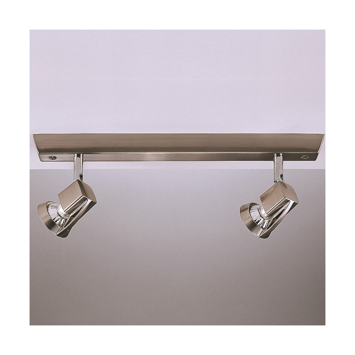 Arco 2-Light Ceiling Bar Light Satin Nickel Arco 2-Light Ceiling Bar Light Satin Nickel