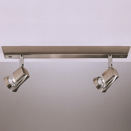 Arco 2-Light Ceiling Bar Light Satin Nickel