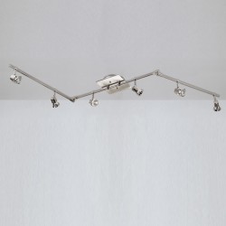 Arco 6-Light Articulated Ceiling Bar Nickel