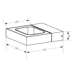 Applique LED Urpi 6W IP54 4000K Noir Mat