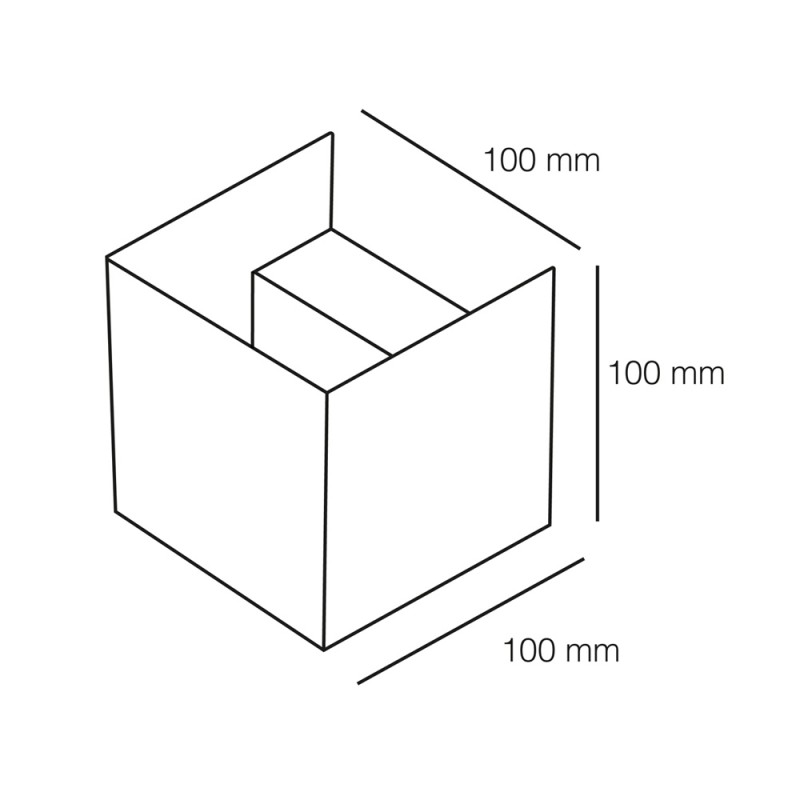 Cota Aplique IP54 Cube led 2x5W 4000K antracita