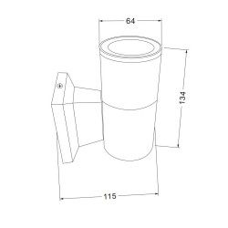 Relax Outdoor Wall Lamp IP54 1xGU10