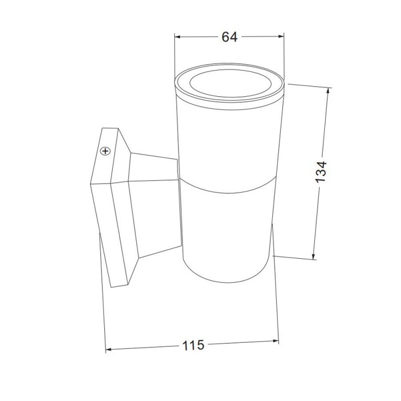 Relax Outdoor Wall Lamp IP54 1xGU10