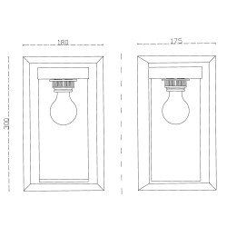 Applique d'extérieur Rute IP23 1xE27 Noir Mat