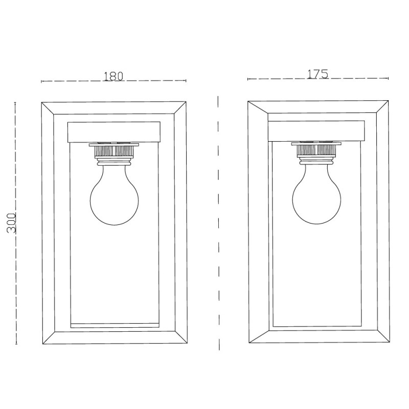 Rute Outdoor Wall Lamp IP23 1xE27