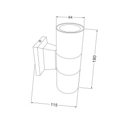 Cota Aplique IP44 Relax 2xGU10