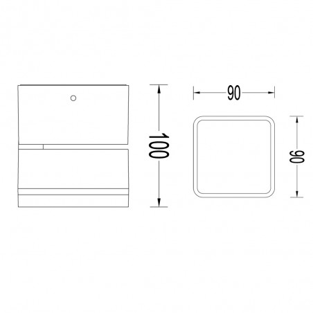 Tivo Outdoor LED Wall Lamp IP54 6W 4000K Square
