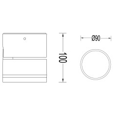 Cota Aplique IP54 Tivo led 6W redondo