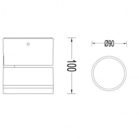 Tivo Outdoor LED Wall Lamp IP54 6W 4000K Round