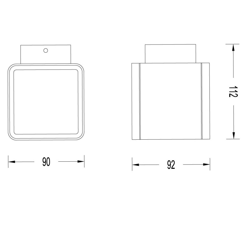 Antop Outdoor LED Wall Lamp IP54 2x6W 4000K White