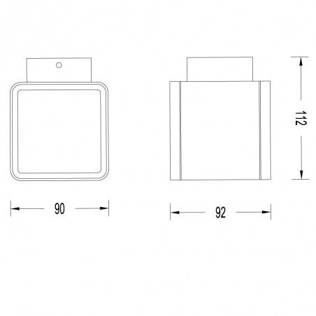 Applique LED Antop 2x6W 4000K IP54