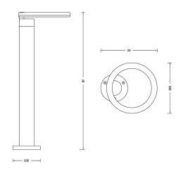 Satur Outdoor LED Bollard Light IP54 8W 4000K Anthracite