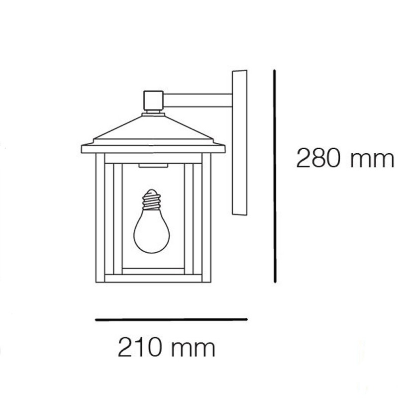 Cota Aplique IP23 Ronda 1xE27