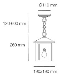 Ronda Outdoor Pendant Light IP23 1xE27