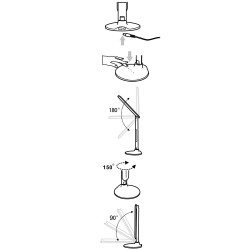Star LED Desk Lamp Black 10W