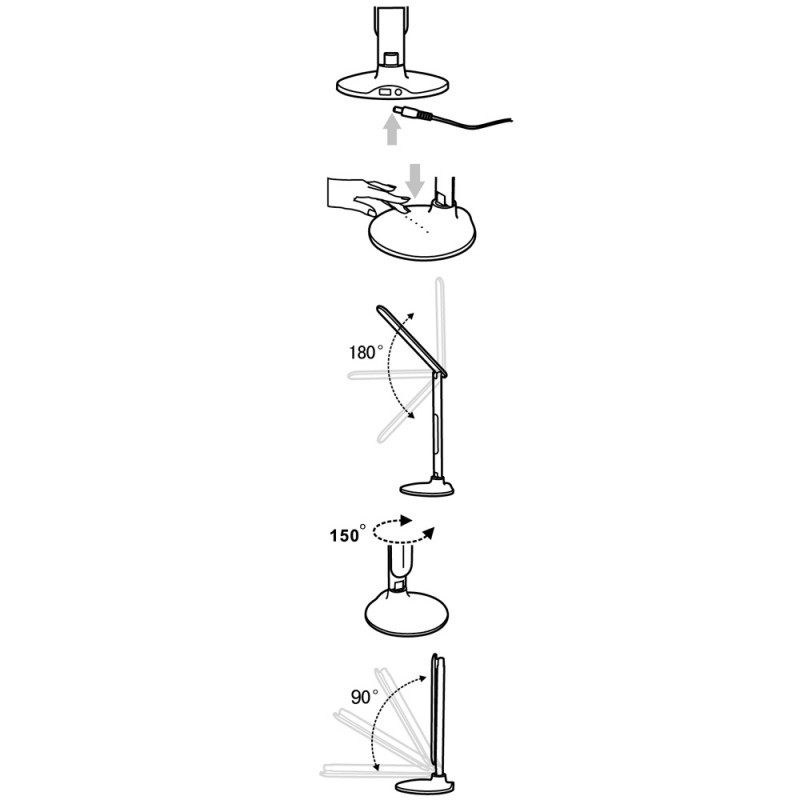 Star LED Desk Lamp Black 10W
