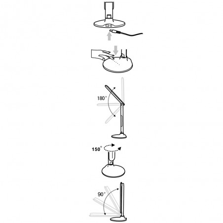 Star LED Desk Lamp Black 10W