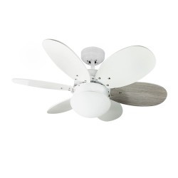 Orion AC Ceiling Fan with Light White-Ash