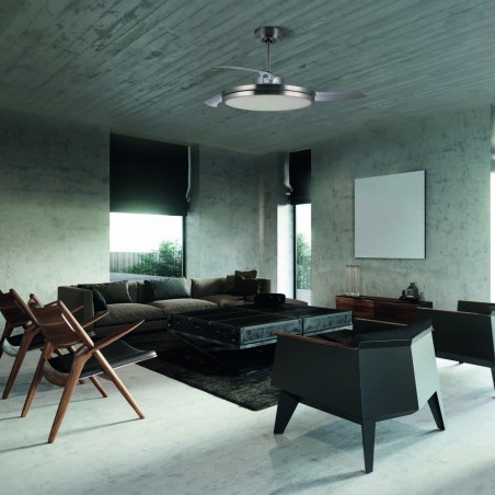 Areca DC LED Ceiling fan 48W CCT Nickel