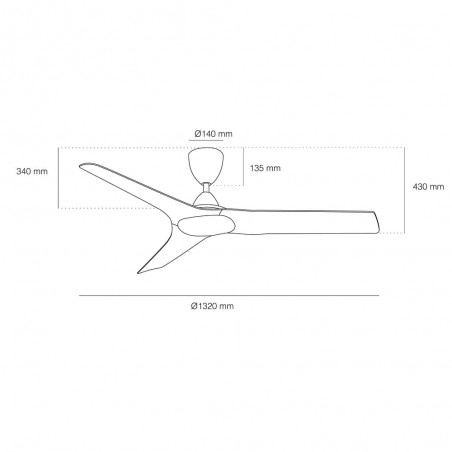 Storm Outdoor AC Ceiling Fan IP44
