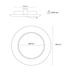 Spot Encastré Serie 353100 Orientable Rond Blanc