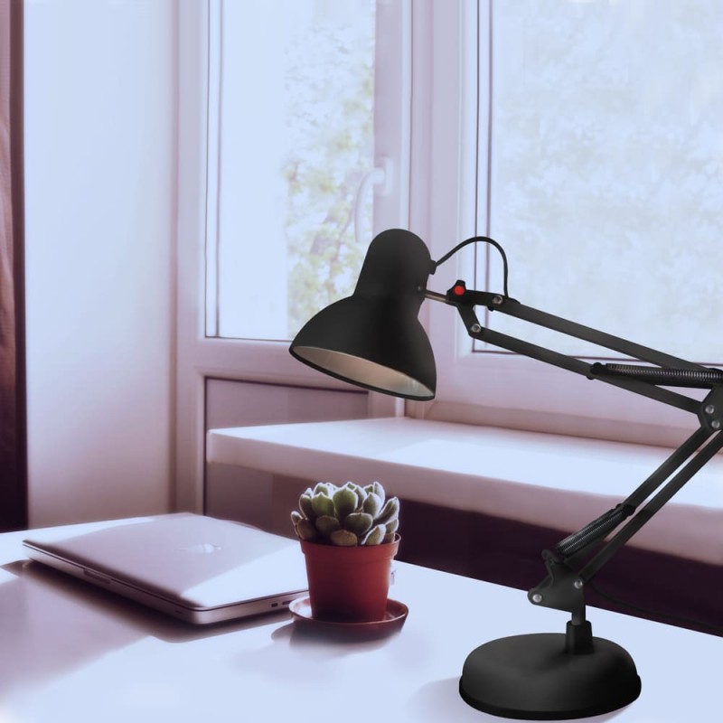 Lámpara de escritorio E27 Architect Negra