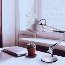 Luxo White Desk Lamp