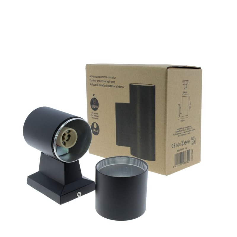 Aplique IP44 Relax 1xGU10 desmontado más caja