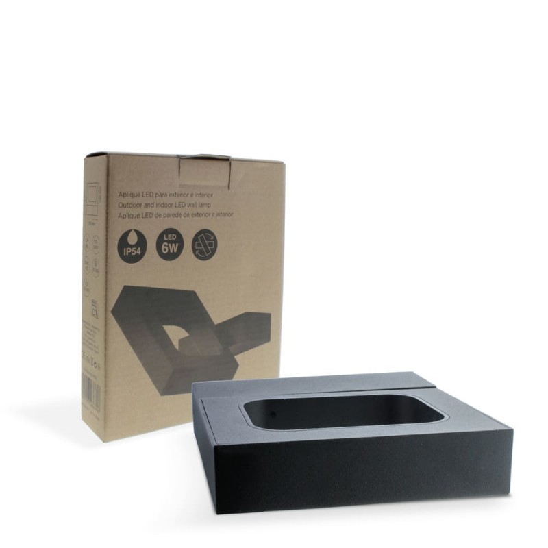 Aplique IP54 Urpi led 6W más caja