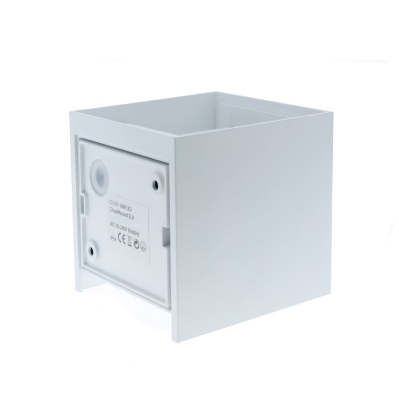 Applique LED Cube 2x5W IP54 3000K Blanc