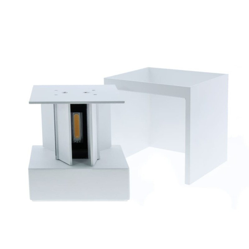 Cube Outdoor LED Wall Lamp IP54 2x5W 3000K White