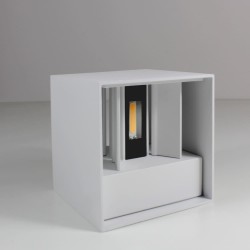 Applique LED Cube 2x5W IP54 3000K Blanc