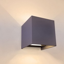 Cube Outdoor LED Wall Lamp IP54 2x5W 3000K Anthracite