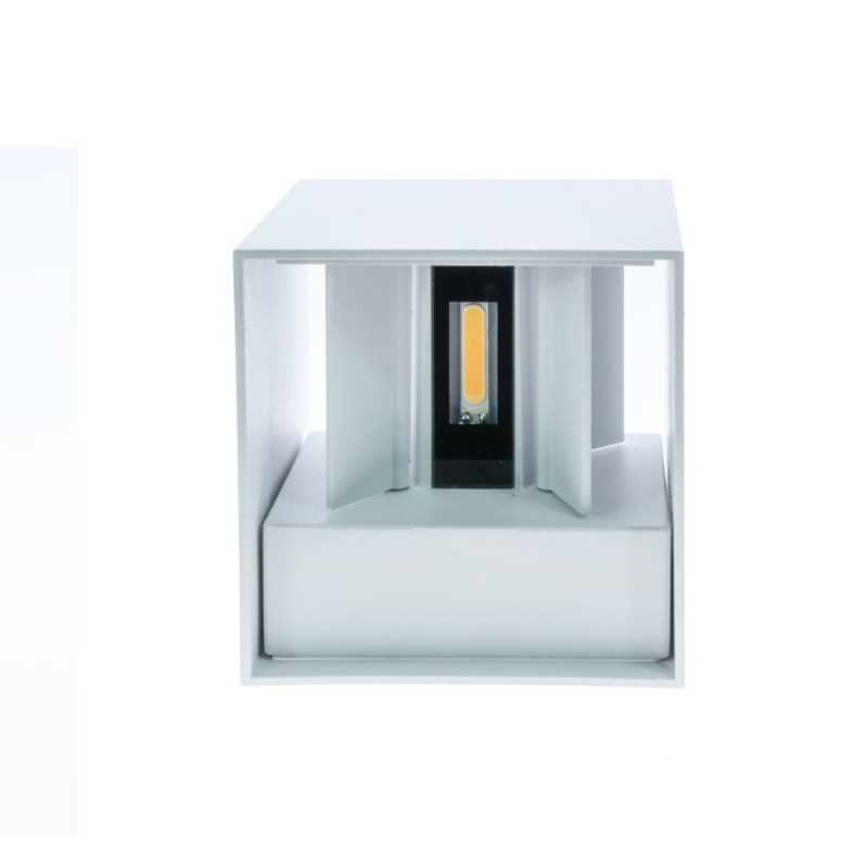 Vista superior Aplique IP54 Cube led 2x5W 4000K blanco