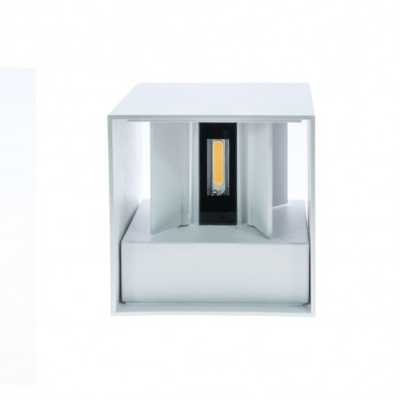 Vista superior Aplique IP54 Cube led 2x5W 4000K blanco