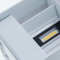 Detalle Aplique IP54 Cube led 2x5W 4000K blanco