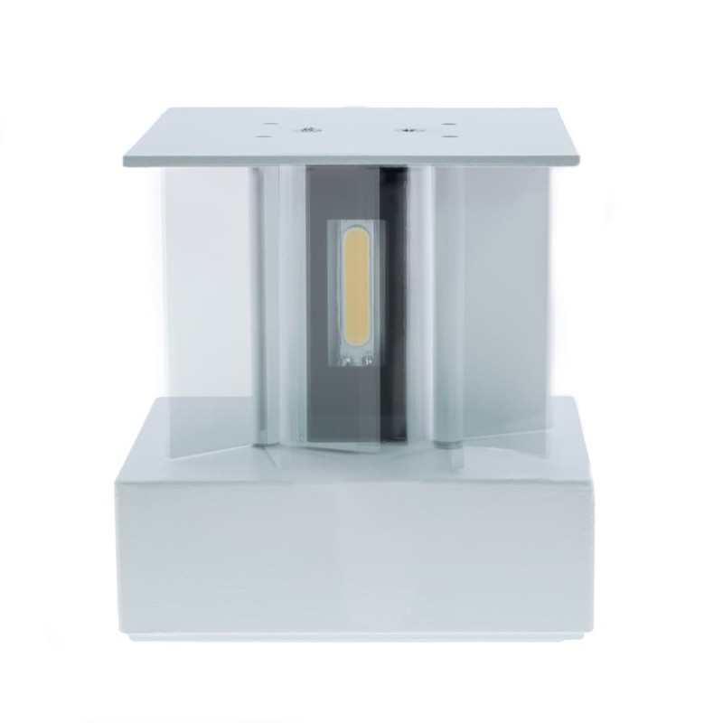 Aplique IP54 Cube led 2x5W 4000K blanco girando pestañas para cambiar el ángulo de luz